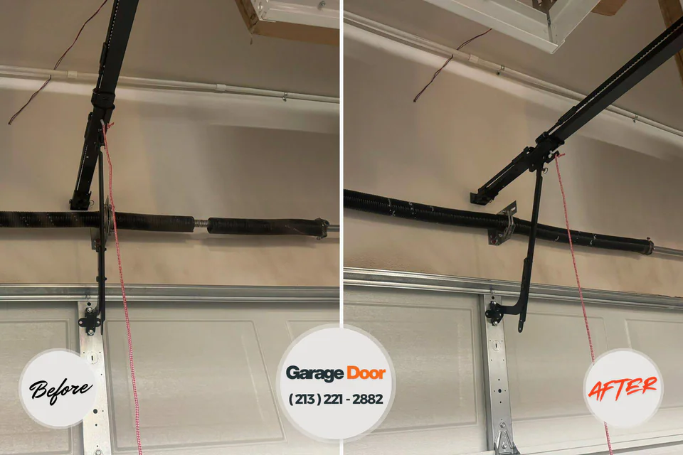 Before and after: garage door repair West Hattiesburg, MS